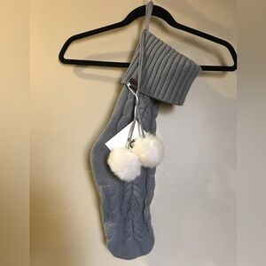 UGG Classic Cable Knit Christmas Stocking With Pom Poms